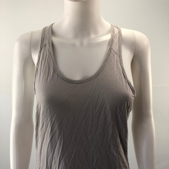 Tank Top Small Size Gray Pleated Back Sleeveless - Picture 2 of 8